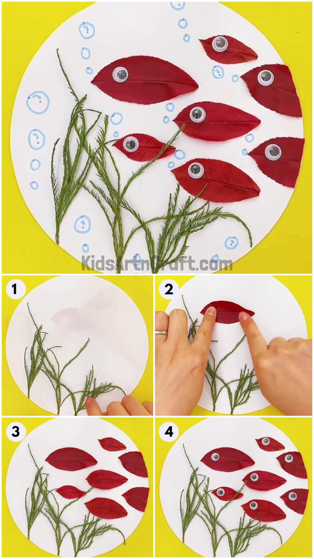 Underwater Fishes Fall Leaf Craft Idea For Beginners