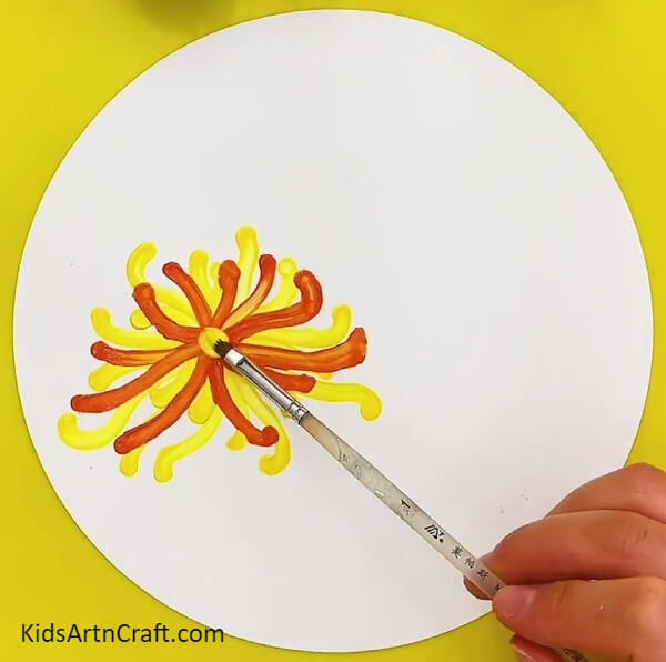 Adding Red Petals-An Innovative Concept of Painting with Cotton Buds