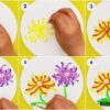 Unique Flower Painting Idea From Cotton Earbud