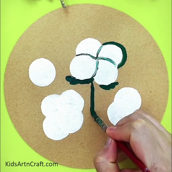 Stem Of The White Dandelions- Learn to Create a White Dandelion Print Using This Tutorial