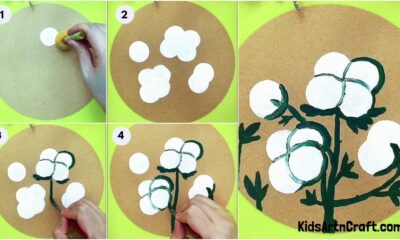 White Dandelions Stamping Flower Artwork Step by Step Tutorial