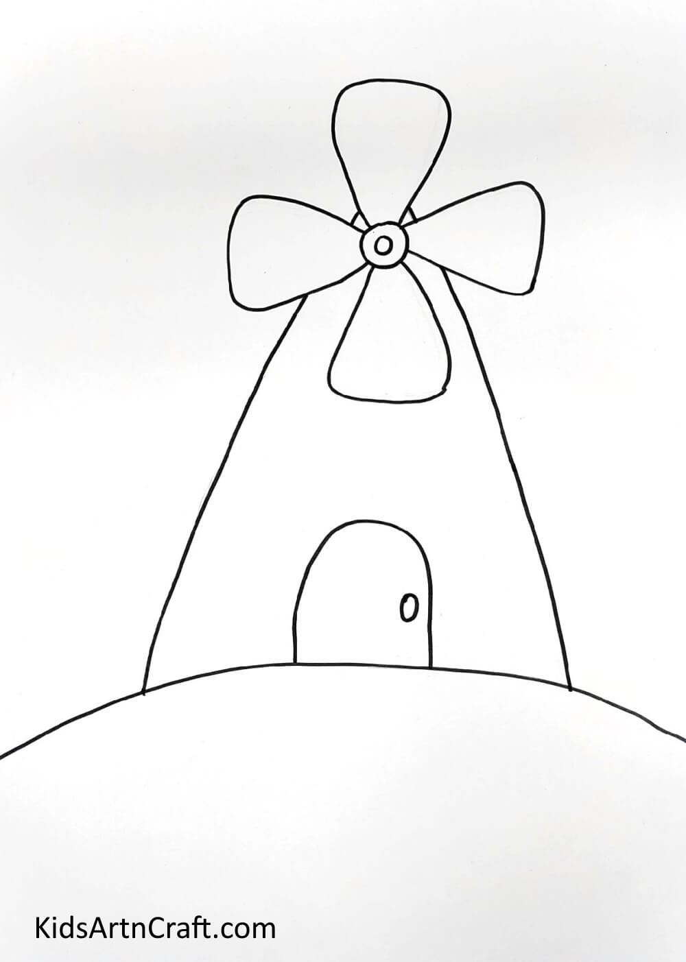 Drawing Windmill - Illustrating and Coloring a Windmill: A Guide for Kids