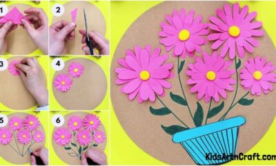 3D Flower Making Craft Step-by-step Tutorial For Kids