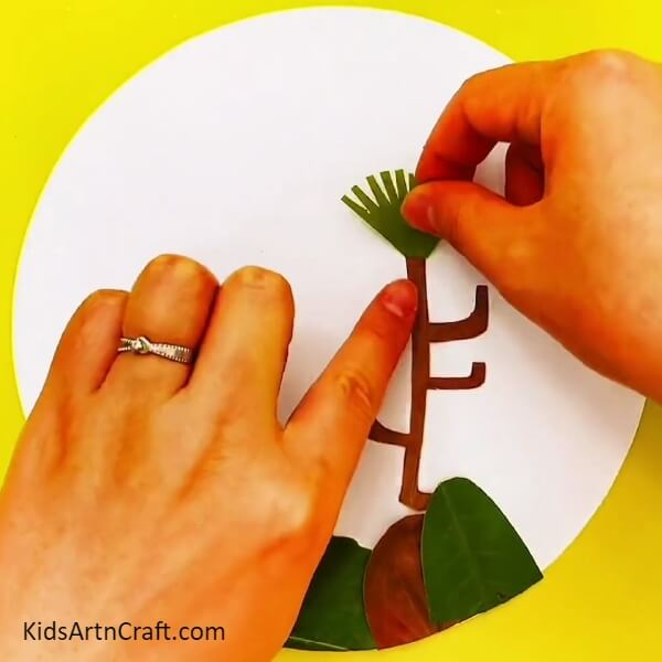 Putting Leaves On The Plant-Inventive Crane Bird Autumn Leaves View Artwork Suggestion For Little Ones