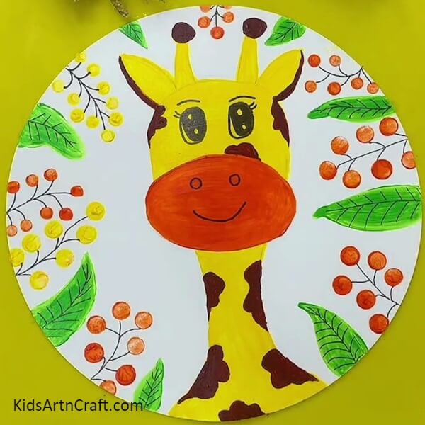 Finally, We Have Finished Our Giraffe Painting- Charming Giraffe Facepainting Proposal For Novices