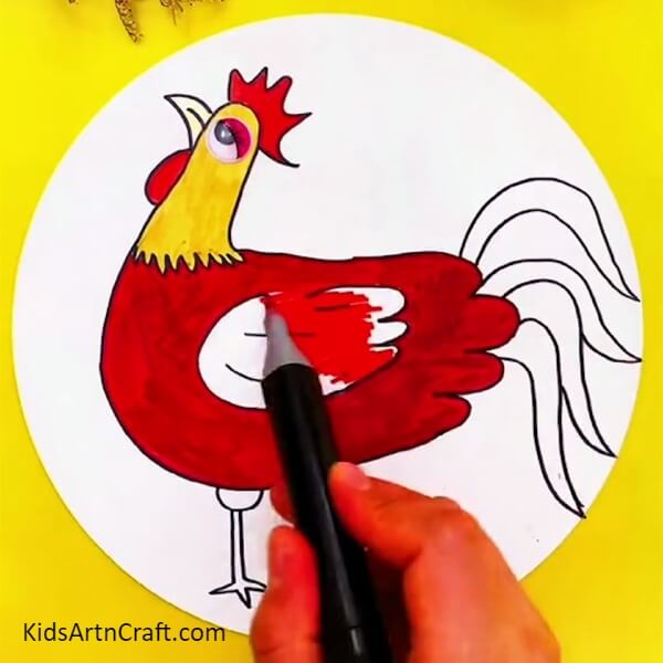 Paste The Googly Eyes To Give It A Nice Effect- A Practical Outline of How To Draw a Hen Simply