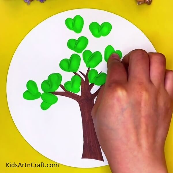 Making More Leaves- An Instructional Guide for Crafting a Love Tree with Clay for Kids 