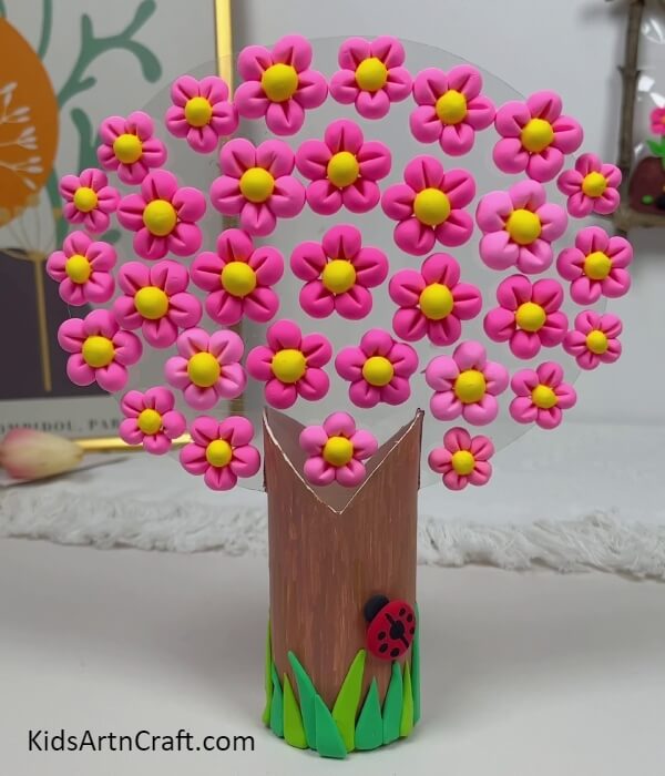 Your Craft Is Ready- Making a Super-Clay Cherry Blossom Tree From a Toilet Paper Roll
