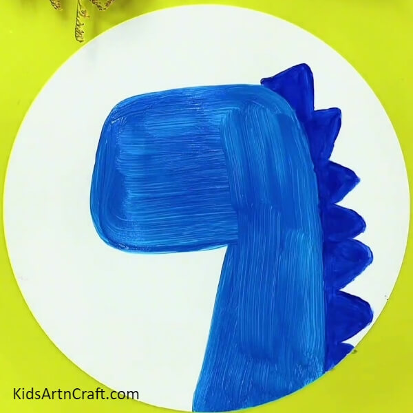 Completing Making Plates To The Neck- Artistic Dinosaur Face Painting for Kids with Simple Steps