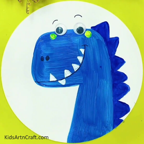 Completing Making Teeth-Guide for Kids to Create Adorable Dinosaur Face Art
