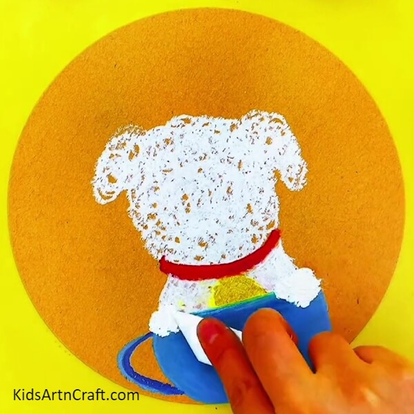 Draw Puppy Hands-Craft Ideas Using Paper and Chalk