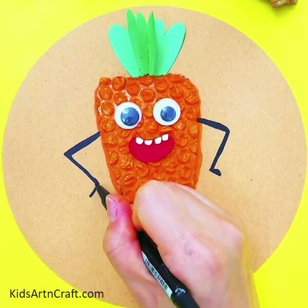 Drawing Hands Of The Carrot - Crafting With Carrots Using Bubble Wrap For Rookies 