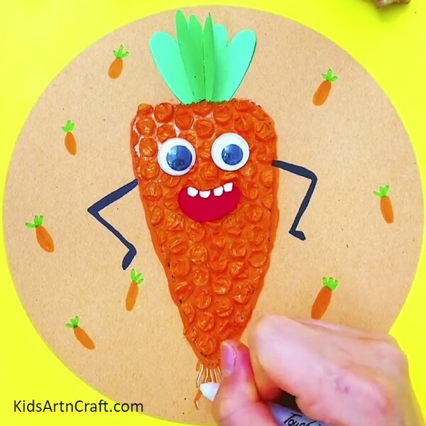 Drawing Roots Of The Carrot - Astounding Carrot Crafting Utilizing Bubble Wrap For Freshmen 