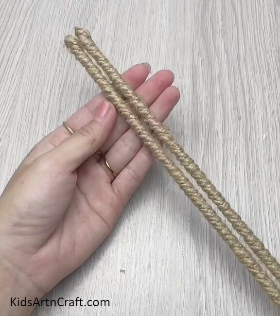 Rolling Over The Sticks With Jute Rope - Marvelous Jute Basket Crafting Step-By-Step Tutorial For Youngsters 
