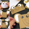 Cute Animal Faces Craft Using Cardboard Step by Step Tutorial