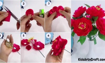 How To Make Artificial Flower Craft Tutorial For Beginners