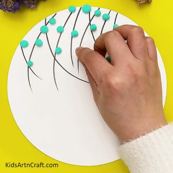 Make Round Clay leaves- Directions for Making a Lovely Bird to Fly beneath the Tree 
