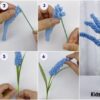 Beautiful Blue Lavender 3D Flowers Using Thread Rope Idea For Kids