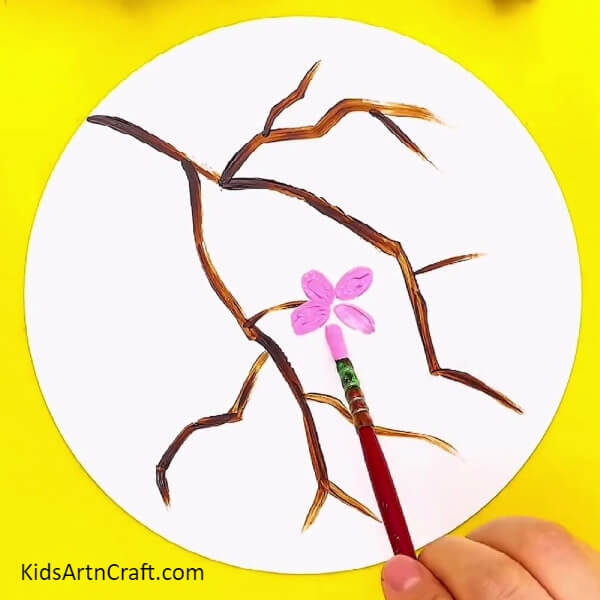 Making A Cherry Blossom Flower- Children Can Attempt A Painting Of A Branch Of A Cherry Blossom Tree 