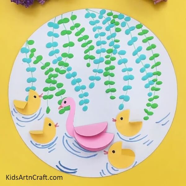 Tada! Our Cute Duck's Craft Is Ready- Crafting A Masterpiece Of Ducks In The Swamp Step-by-step 