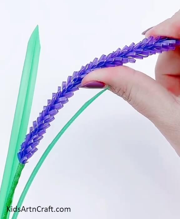 Bending the lavender. Complete tutorial of Beautiful Lavender 3D Flowers Making Artwork For Beginners