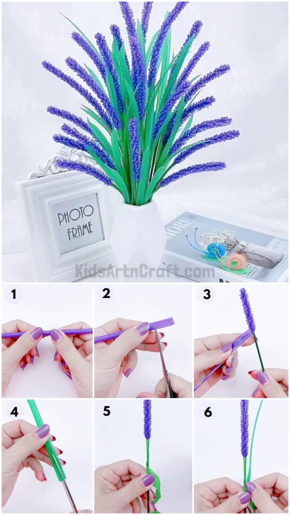 Beautiful Lavender 3D Flowers Making Art Tutorial For Beginners - Kids ...