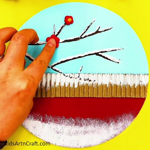 Making Flowers- Children can make a blossoming flower on a tree with ease