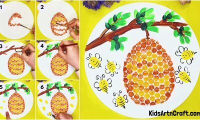 Bubble Wrap Honey Bee Artwork Craft Tutorial For Kids