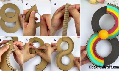 Creative Cardboard Track For Ball And Cars Game Craft Idea