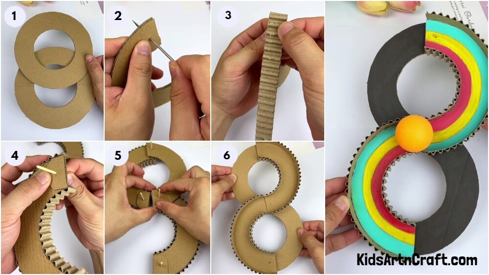 Creative Cardboard Track For Ball And Cars Game Craft Idea