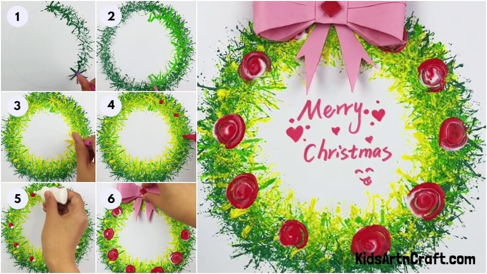 Christmas Wreath Artwork Craft Idea For Kids