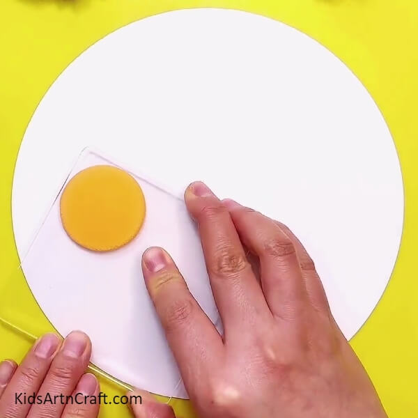 Flattening The Yellow Clay-A Step-by-Step Process of Creating Clay Chick Artwork