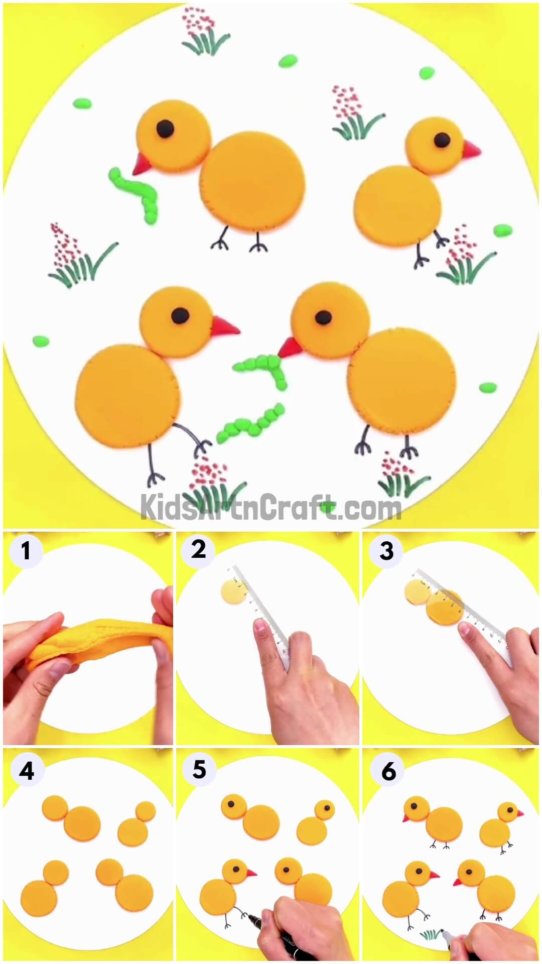Clay Chicks Craft Step-by-step Tutorial For Beginners