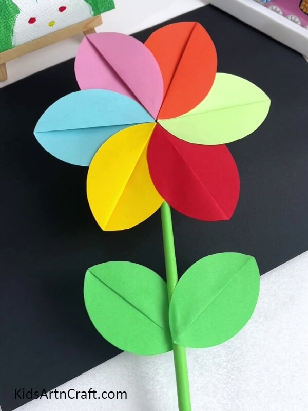 Colorful Pin Wheel-Shaped Flower - Easy Craft Tutorial For Beginners
