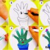 Creative Cactus Drawing From Hand Outline Idea For Kids