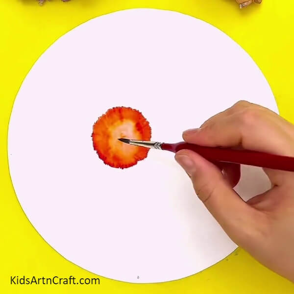 Making An Orange Flower Pattern-Using Sketch Pens Tutorial