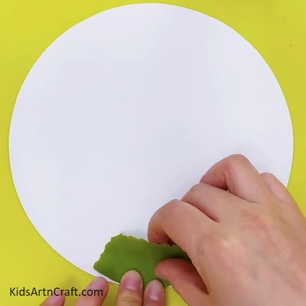 Preparing the background- Making a Fall Leaf Lotus Project with Children
