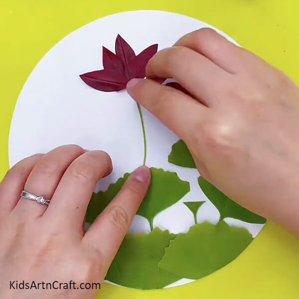 Finalizing The Shape- An Inspirational Fall Leaf Lotus Craft For Children