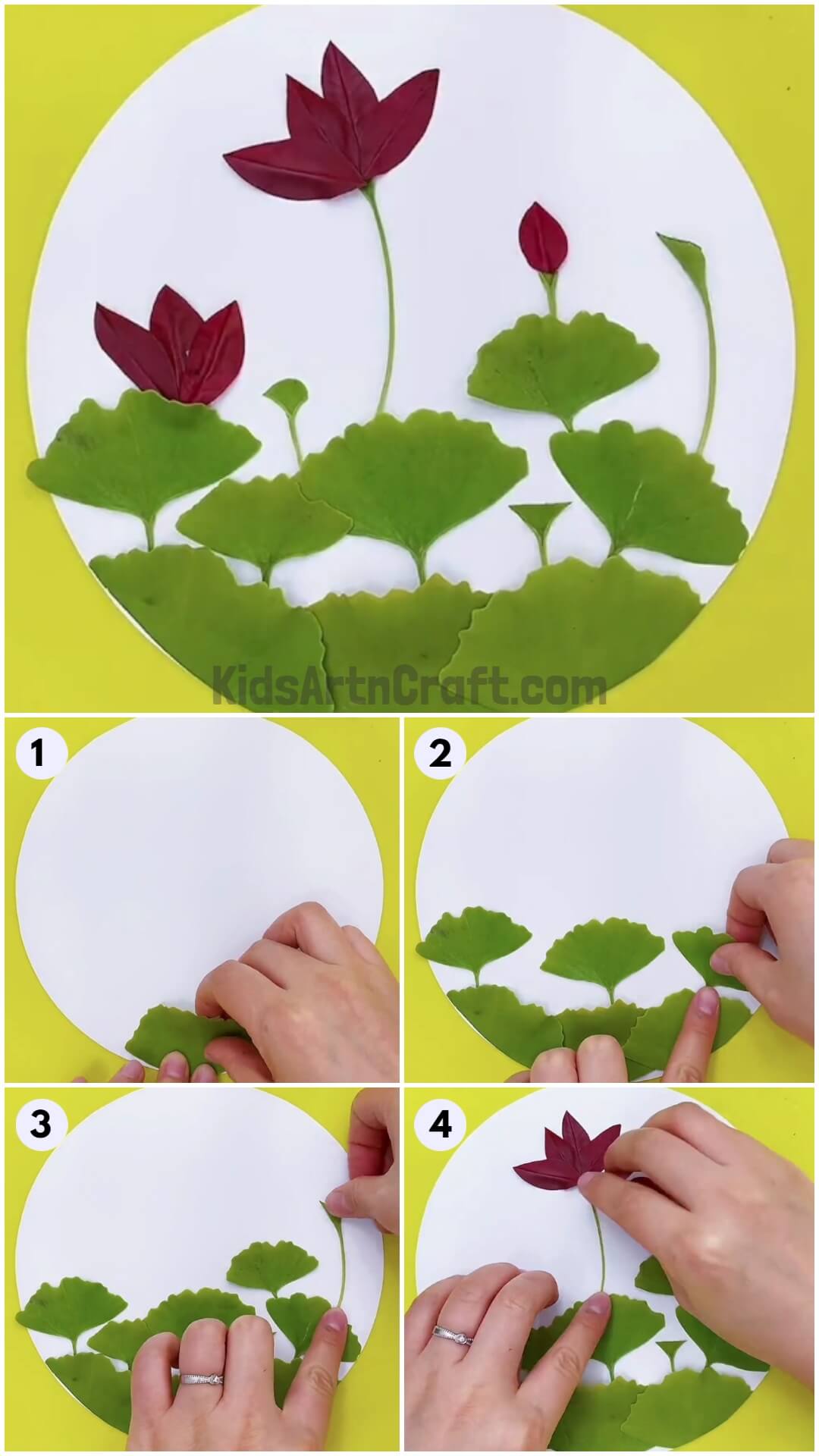  Creative Fall Leaf Lotus Craft Idea For Kids