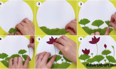 Creative Fall Leaf Lotus Craft Idea For Kids