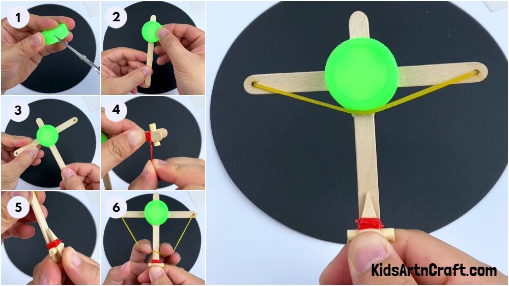 Creative Popsicle Sticks Archery Toy Craft Making Idea For Beginners