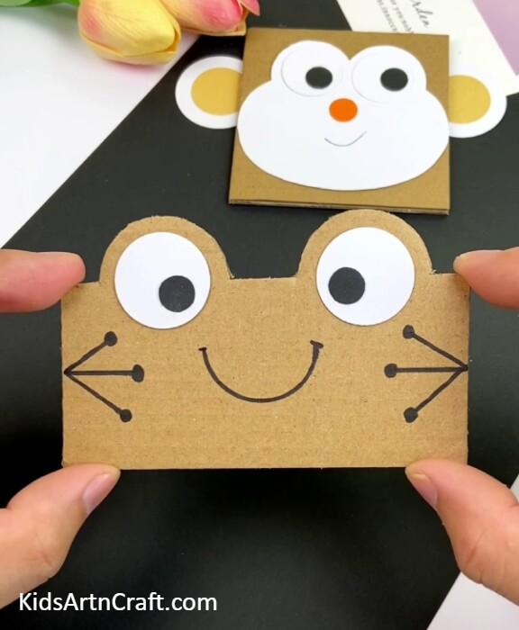 Completing Making The Hands- Making Adorable Animal Masks with a Piece of Cardboard Guide