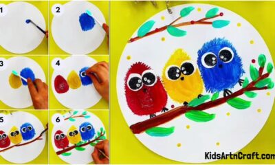 Cute Birds Over Tree Painting Step by Step Tutorial