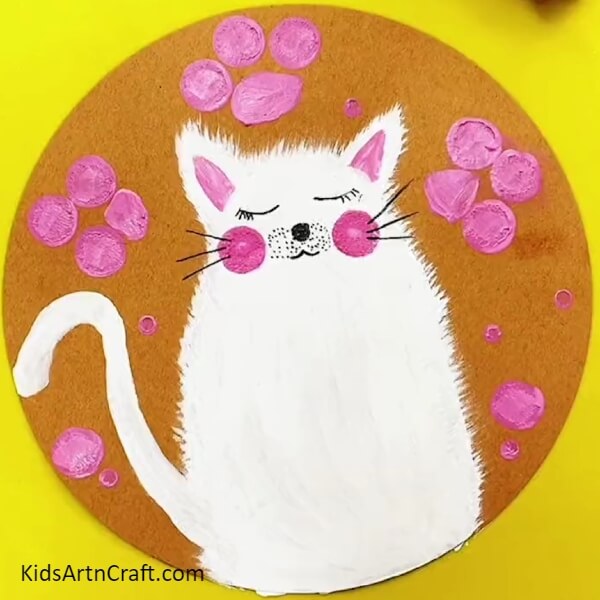 Cute Cat Artwork - An Easy Tutorials for Kids- Cute Cat Step-by-Step Artwork Painting Tutorial