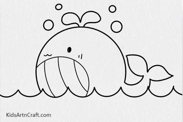 Detailing The Whale-Learn how to draw a whale in a few easy steps for children
