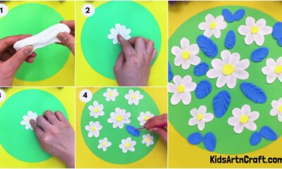 DIY Clay Flower Artwork Easy Tutorial For Kids