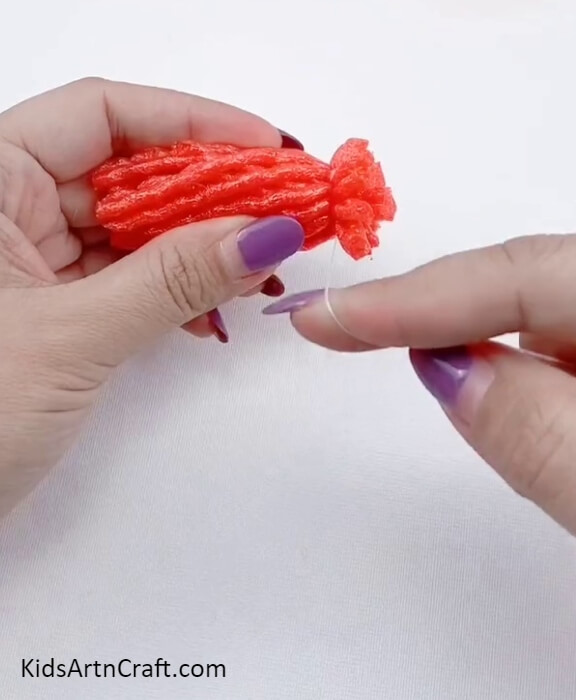 Securing The Ends-Making Foam Strawberries with a Step-by-Step Guide for Little Ones