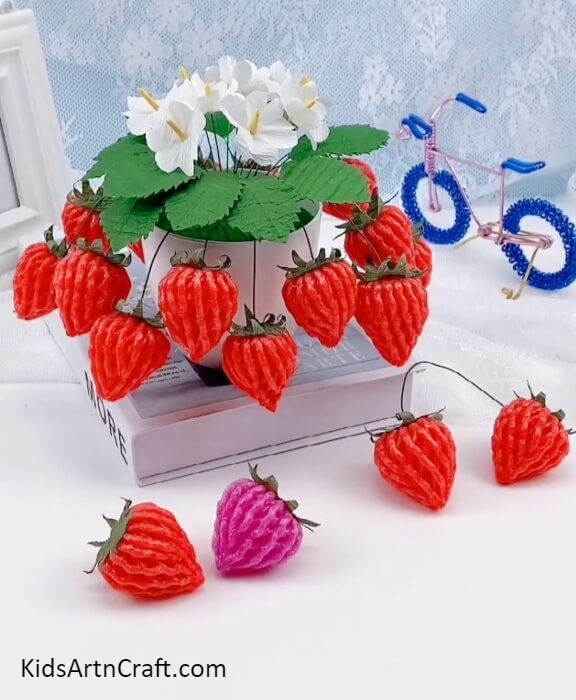 Finally, The Fruit Foam Strawberries- Self-Made Foam Strawberries with a Comprehensive Demonstration for Little Ones