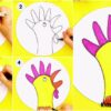 DIY Hand Outline Hen Face Innovative Idea For Beginners