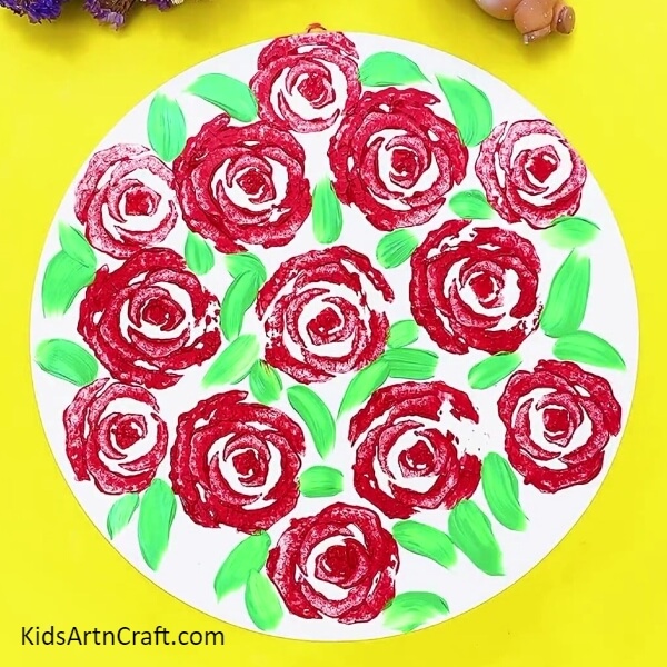 Your Craft IS Ready- Painting a Rose with a Lettuce Stamp for Beginners